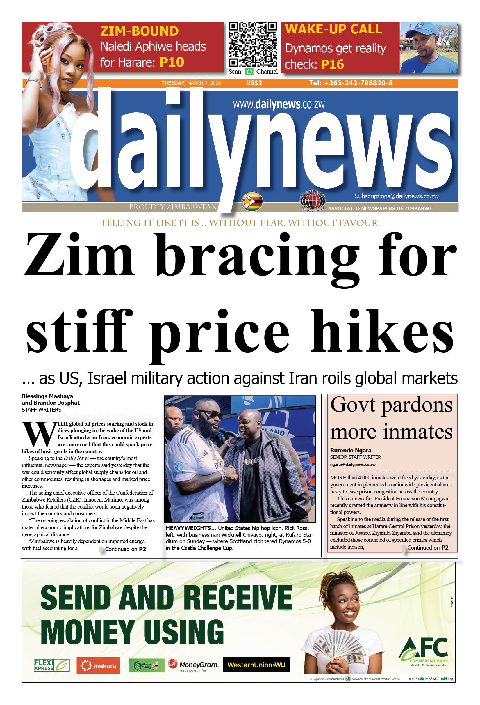 Tuesday 3 March 2026